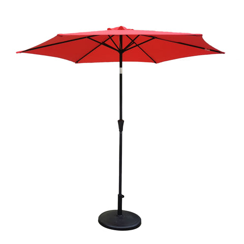 8.8' Outdoor Aluminum Patio Umbrella With 42 Pound Round Resin Umbrella Base - Premium Umbrellas & Canopies from Gather Craft - Just $213! Shop now at brett interiors