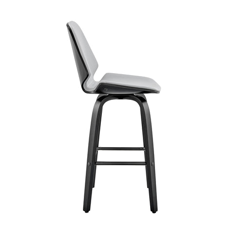 Arabela - 26" Swivel Bar Stool - Gray / Black - Premium Counter Height (24"-27") from Armen Living - Just $222.50! Shop now at brett interiors