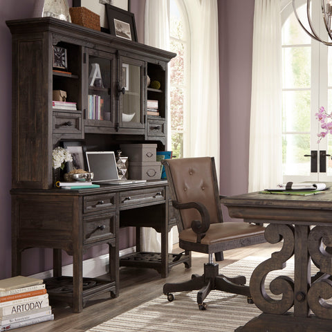 Bellamy - Desk With Hutch - Peppercorn - Premium Writing Desks from Magnussen Furniture - Just $3178! Shop now at brett interiors