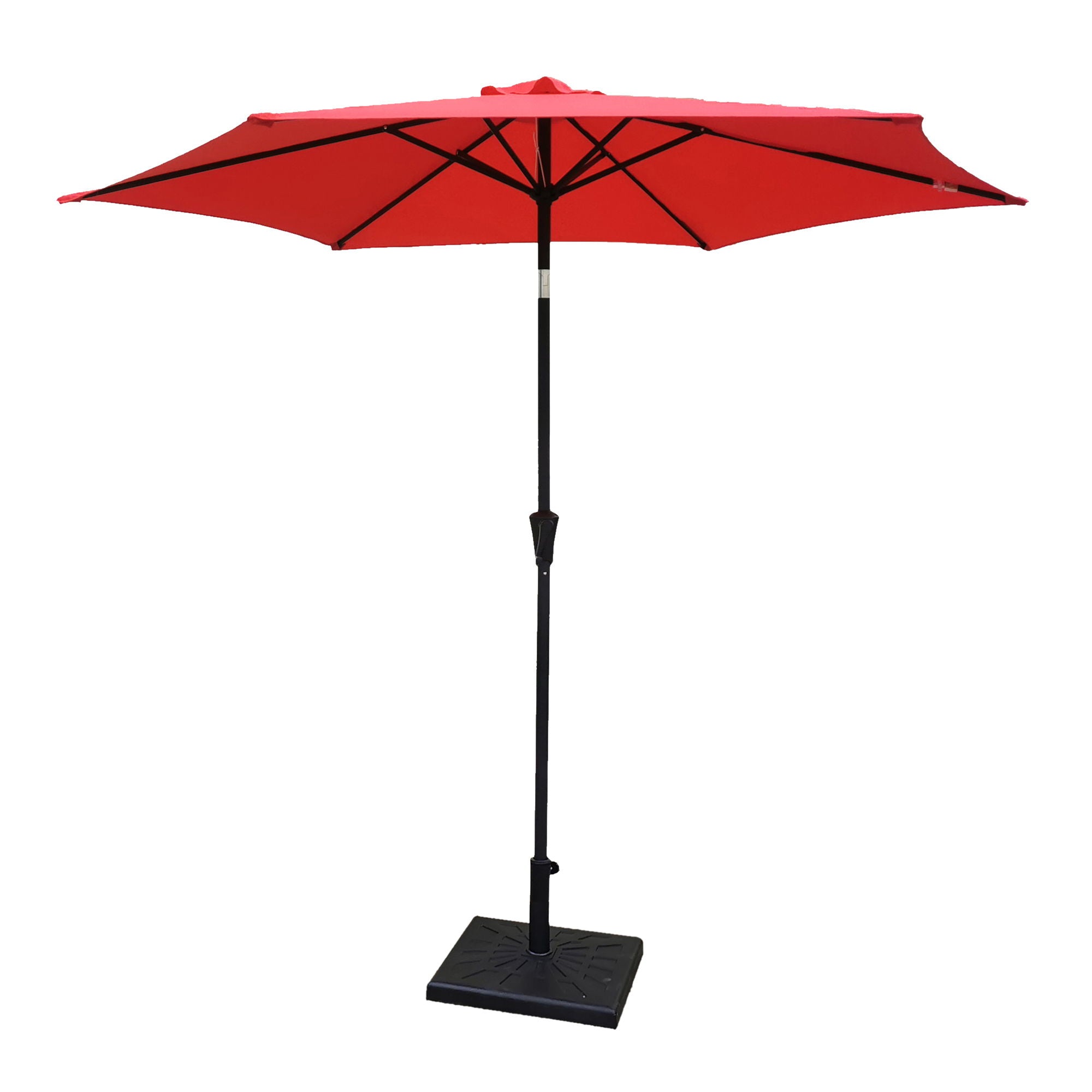 8.8' Outdoor Aluminum Patio Umbrella With 42 Pound Square Resin Umbrella Base - Premium Umbrellas & Canopies from Gather Craft - Just $214! Shop now at brett interiors