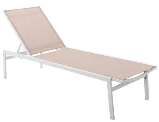 Santorini - Outdoor Patio Chaise Lounge Chair with Chrome Base - Premium Chaises from Meridian Furniture - Just $500! Shop now at brett interiors