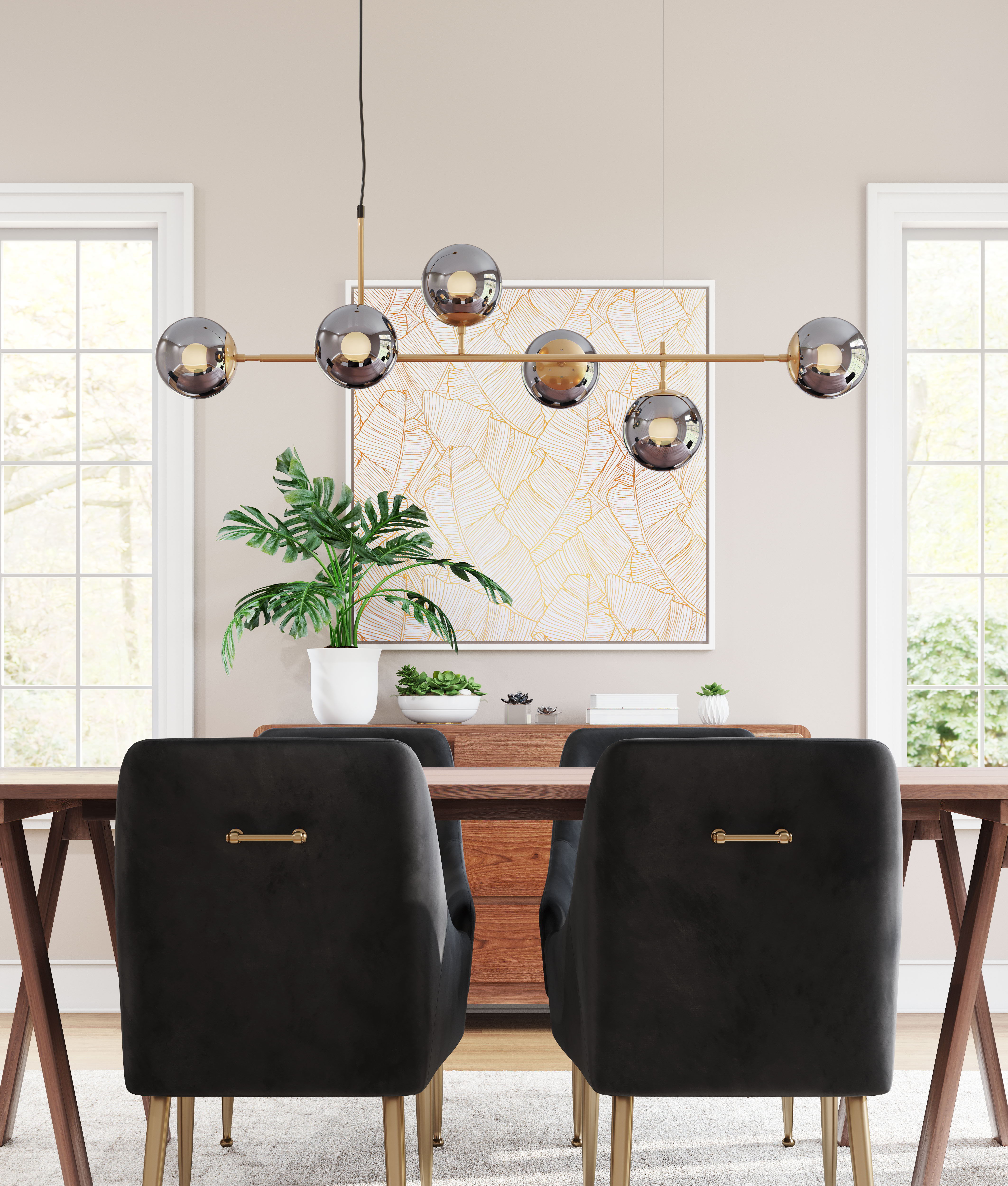 Gisela - Ceiling Lamp - Brass - Premium Ceiling Lamps from Zuo Modern - Just $1125! Shop now at brett interiors