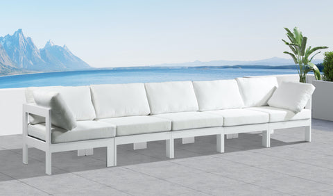 Nizuc - Outdoor Patio Modular Sofa - White - Premium Sofas from Meridian Furniture - Just $4512.50! Shop now at brett interiors