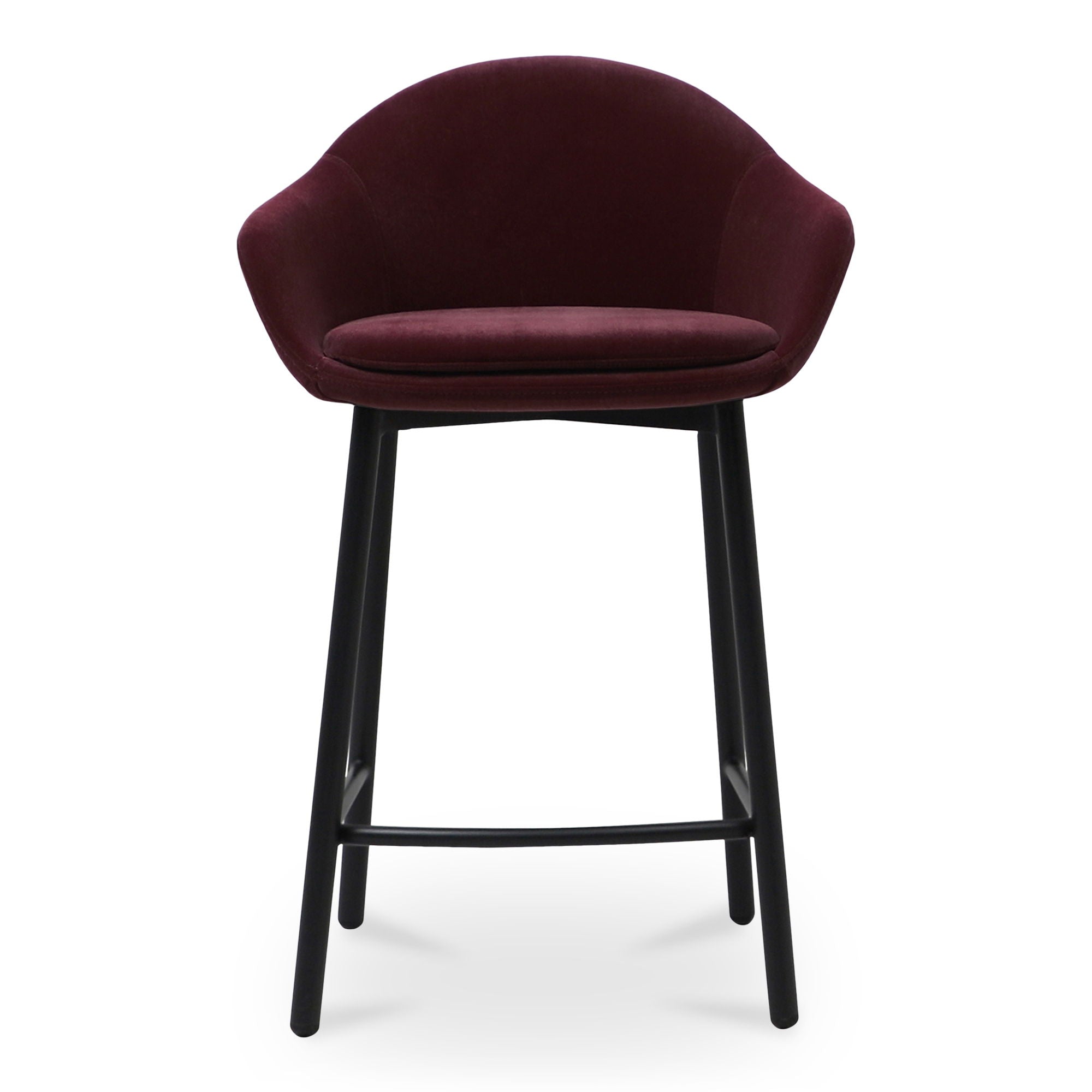 Emily - Counter Stool - Wine Velvet - Premium Counter Height (24"-27") from Moe's Home Collection - Just $1247.50! Shop now at brett interiors