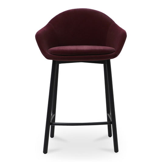 Emily - Counter Stool - Wine Velvet - Premium Counter Height (24"-27") from Moe's Home Collection - Just $1247.50! Shop now at brett interiors