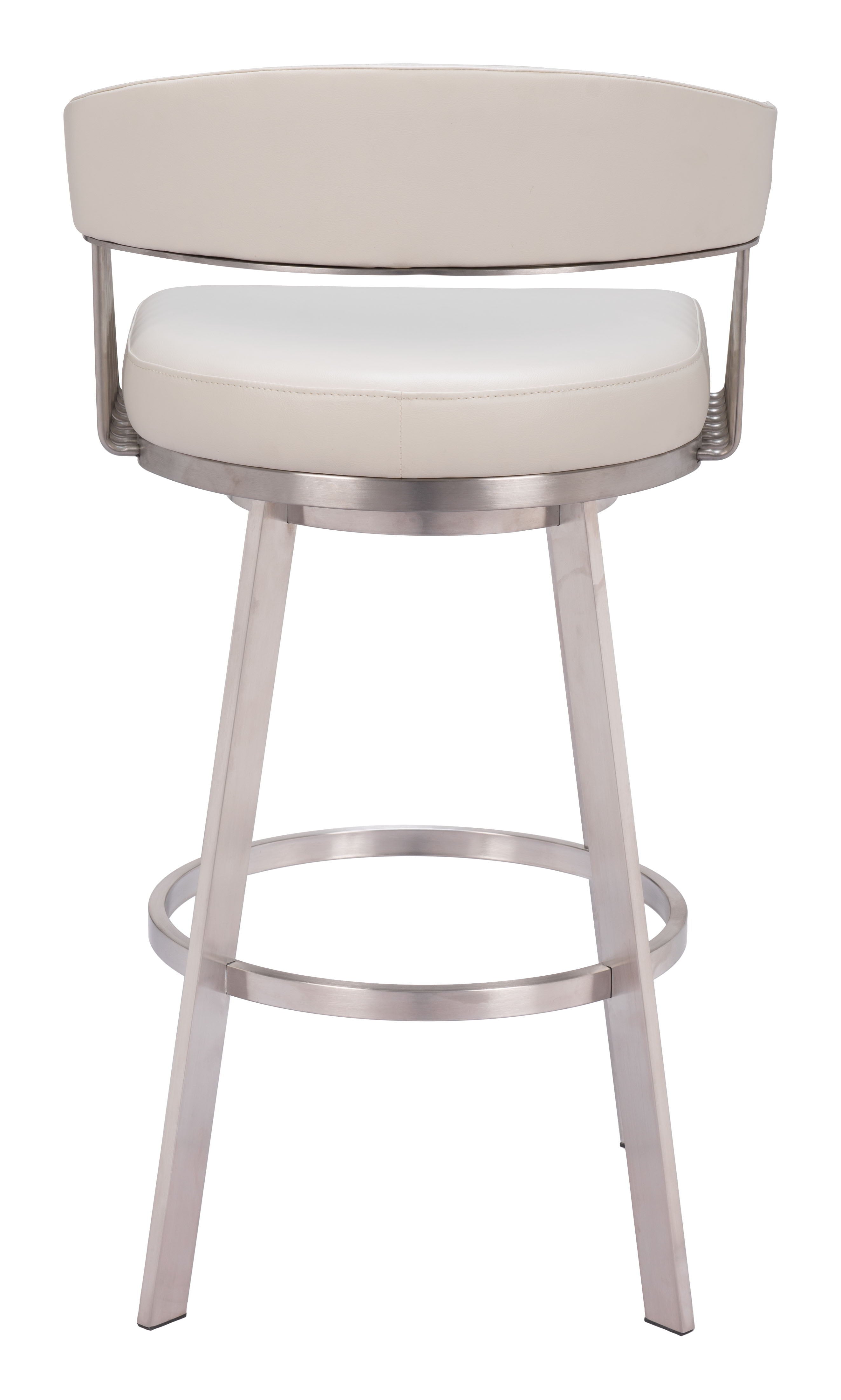 Bantry - Swivel Barstool - White - Premium Bar Height (28"-30") from Zuo Modern - Just $900! Shop now at brett interiors