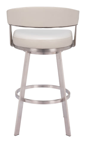 Bantry - Swivel Barstool - White - Premium Bar Height (28"-30") from Zuo Modern - Just $900! Shop now at brett interiors