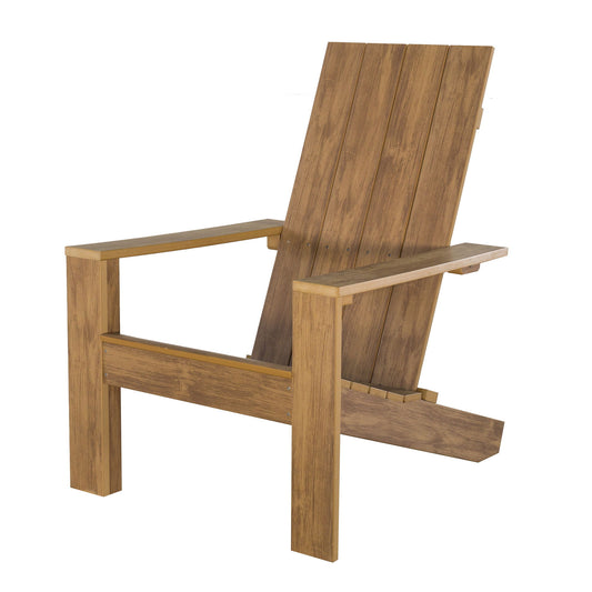 Outdoor Slat Back Plastic Wood Adirondack Chair - Brown - Premium Arm Chairs from Gather Craft - Just $309! Shop now at brett interiors