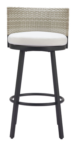 Midnight Wave - Barstool - White - Premium Bar Height (28"-30") from Zuo Modern - Just $950! Shop now at brett interiors