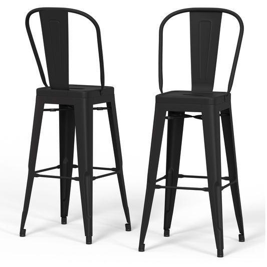 Fletcher - 24" Metal Counter Height Stool (Set of 2) - Premium Stool Sets from Simpli Home - Just $158! Shop now at brett interiors