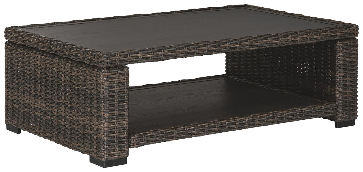 Grasson - Brown - Rectangular Cocktail Table - Premium Coffee Tables from Ashley Furniture - Just $655! Shop now at brett interiors