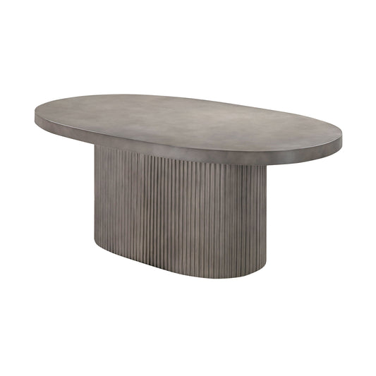 Wave - Oval Dining Table - Gray Concrete - Premium Dining Tables from Armen Living - Just $1790! Shop now at brett interiors