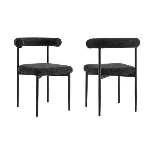 Shannon - Dining Chair (Set of 2) - Black Legs - Premium Chair Sets from Armen Living - Just $700! Shop now at brett interiors