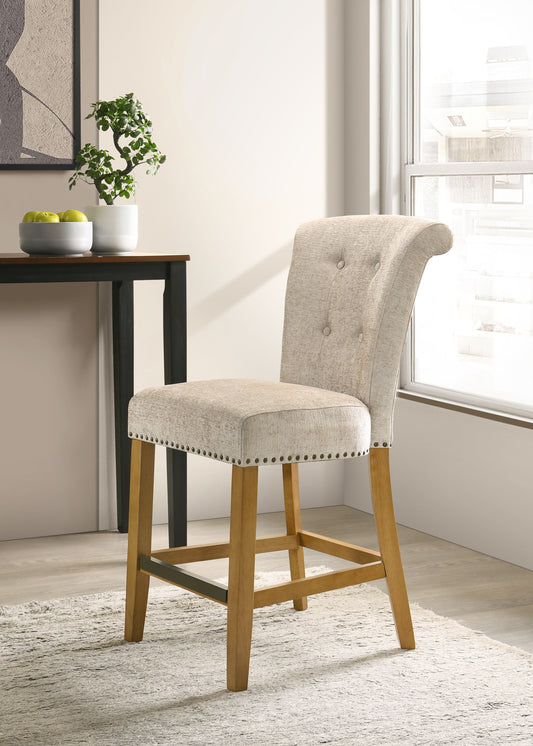 Auggie - 20.5" Fabric Counter Height Chair With Nailhead Trim - Premium Counter Height (24"-27") from Lilola Home - Just $124! Shop now at brett interiors