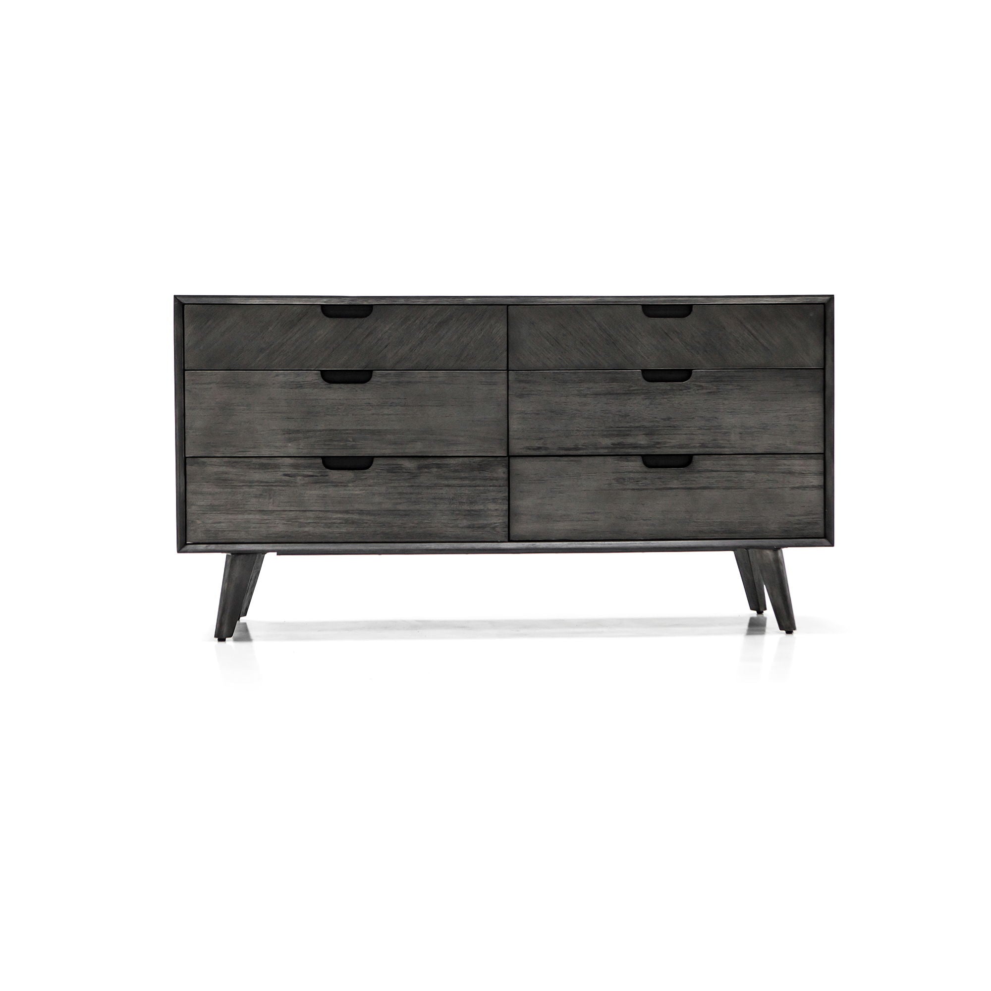 Mohave - Mid-Century Acacia 6 Drawer Dresser - Tundra Gray - Premium Dressers from Armen Living - Just $1587.50! Shop now at brett interiors