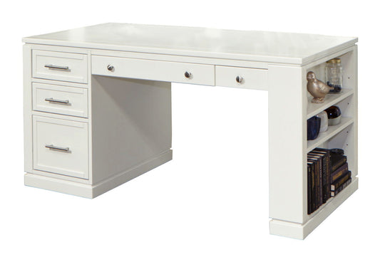 Catalina - Two Piece Writing Desk with Power Center and USB - Cottage White - Premium Writing Desks from Parker House - Just $1150! Shop now at brett interiors