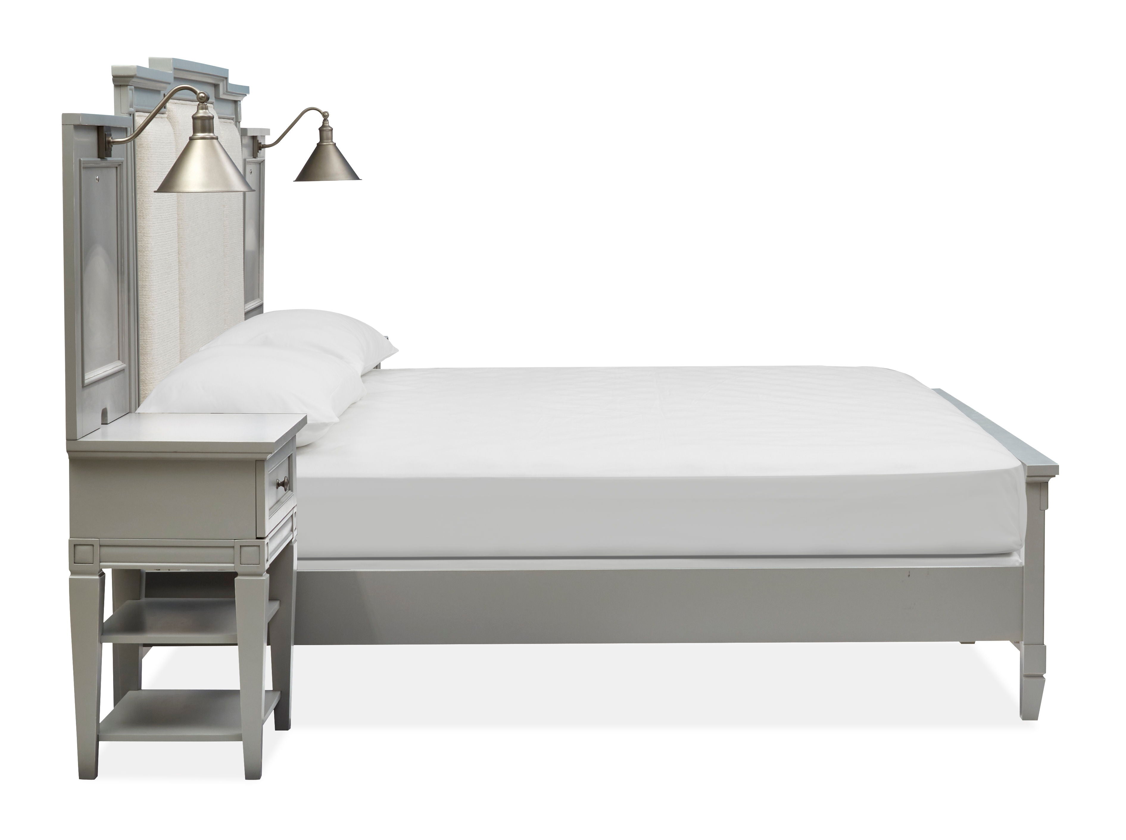 Glenbrook - Complete Wall Bed With Upholstered Headboar - Premium Wall Panel Beds from Magnussen Furniture - Just $2373! Shop now at brett interiors