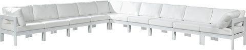 Nizuc - Outdoor Patio Modular Sectional 10 Piece - White - Modern & Contemporary - Premium Stationary Sectionals from Meridian Furniture - Just $8925! Shop now at brett interiors