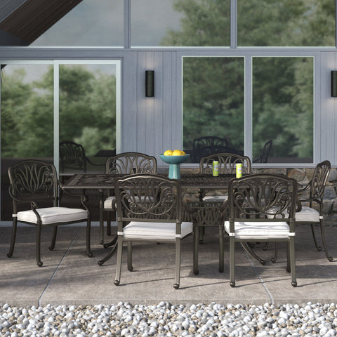 Rectangular 84.2" Long Dining Set With Sunbrella Cushions - Premium 7 Piece Outdoor Sets from Gather Craft - Just $3545! Shop now at brett interiors