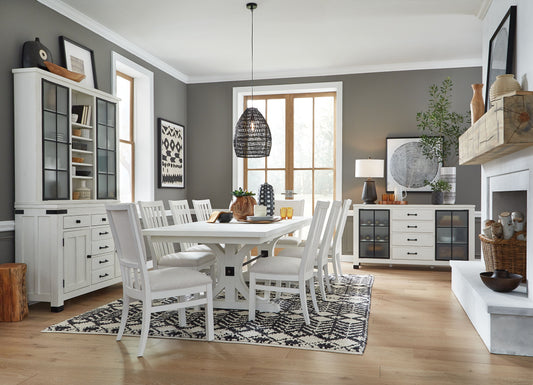 Harper Springs - Server With Hutch - Silo White - Premium Hutches & Buffets from Magnussen Furniture - Just $2568! Shop now at brett interiors