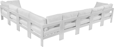 Nizuc - Outdoor Patio Modular Sectional 8 Piece - White - Fabric - Premium Stationary Sectionals from Meridian Furniture - Just $7200! Shop now at brett interiors