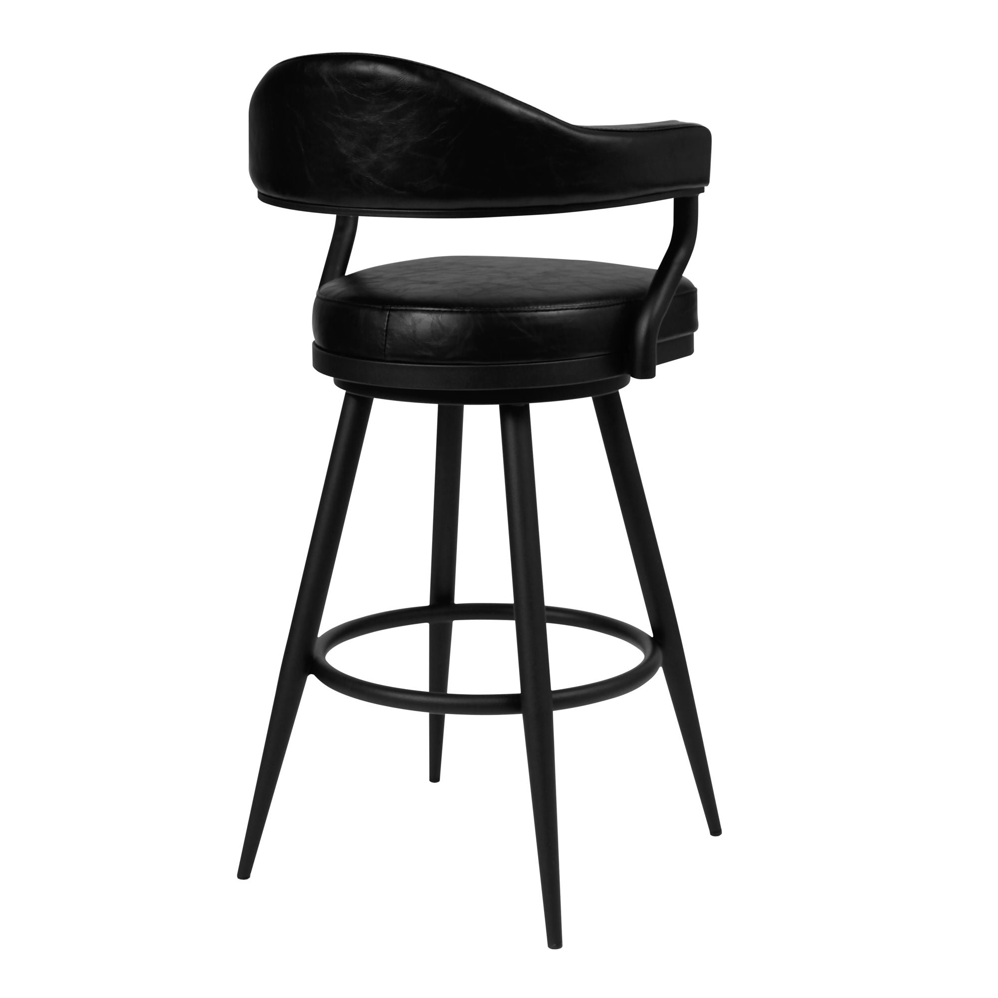 Justin - Swivel Vintage Bar Stool With Metal Legs - Premium Counter Height (24"-27") from Armen Living - Just $362.50! Shop now at brett interiors