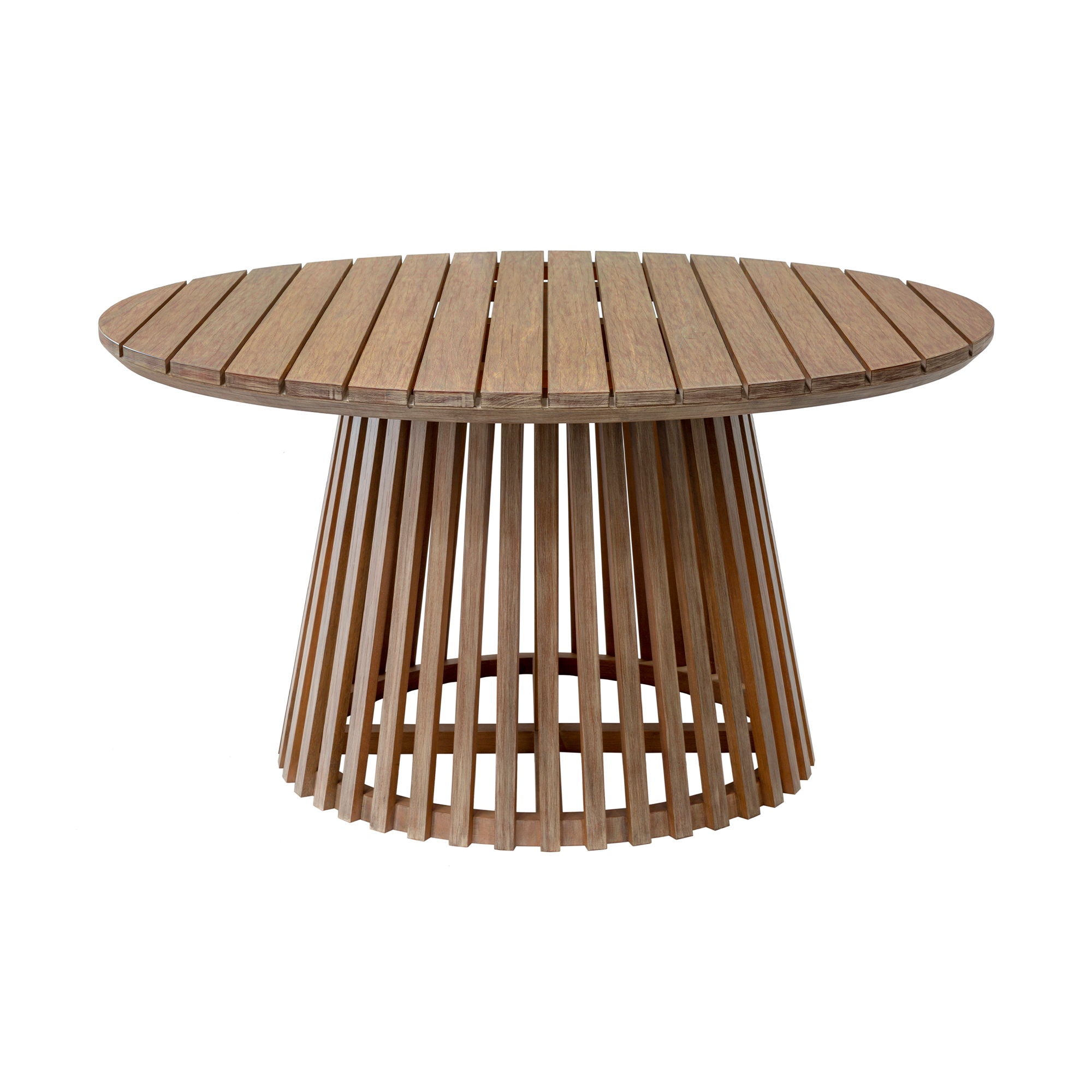 Escondido - Outdoor Patio Round Dining Table - Light Eucalyptus - Premium Dining Tables from Armen Living - Just $1702.50! Shop now at brett interiors