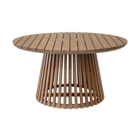 Escondido - Outdoor Patio Round Dining Table - Light Eucalyptus - Premium Dining Tables from Armen Living - Just $1702.50! Shop now at brett interiors