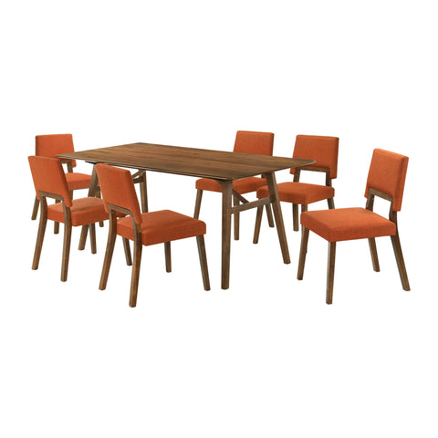 Channell - Walnut Wood Dining Table Set - Premium 5 Piece Dining Room Sets from Armen Living - Just $1082.50! Shop now at brett interiors