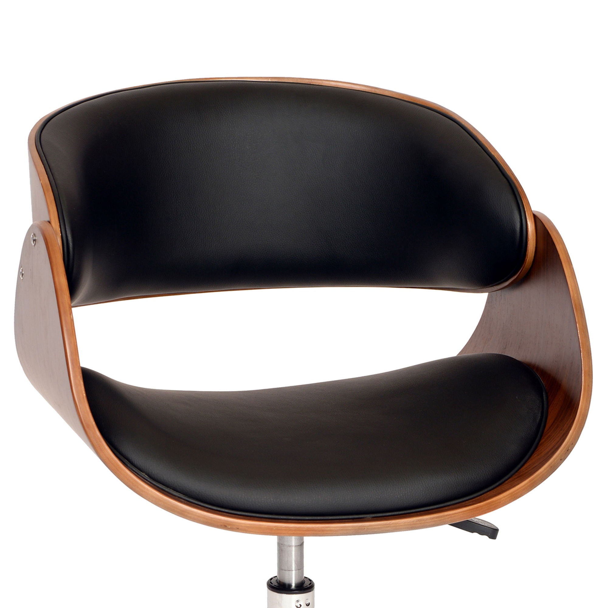 Julian - Modern Veneer Office Chair - Black / Walnut - Premium Desk Chairs from Armen Living - Just $250! Shop now at brett interiors