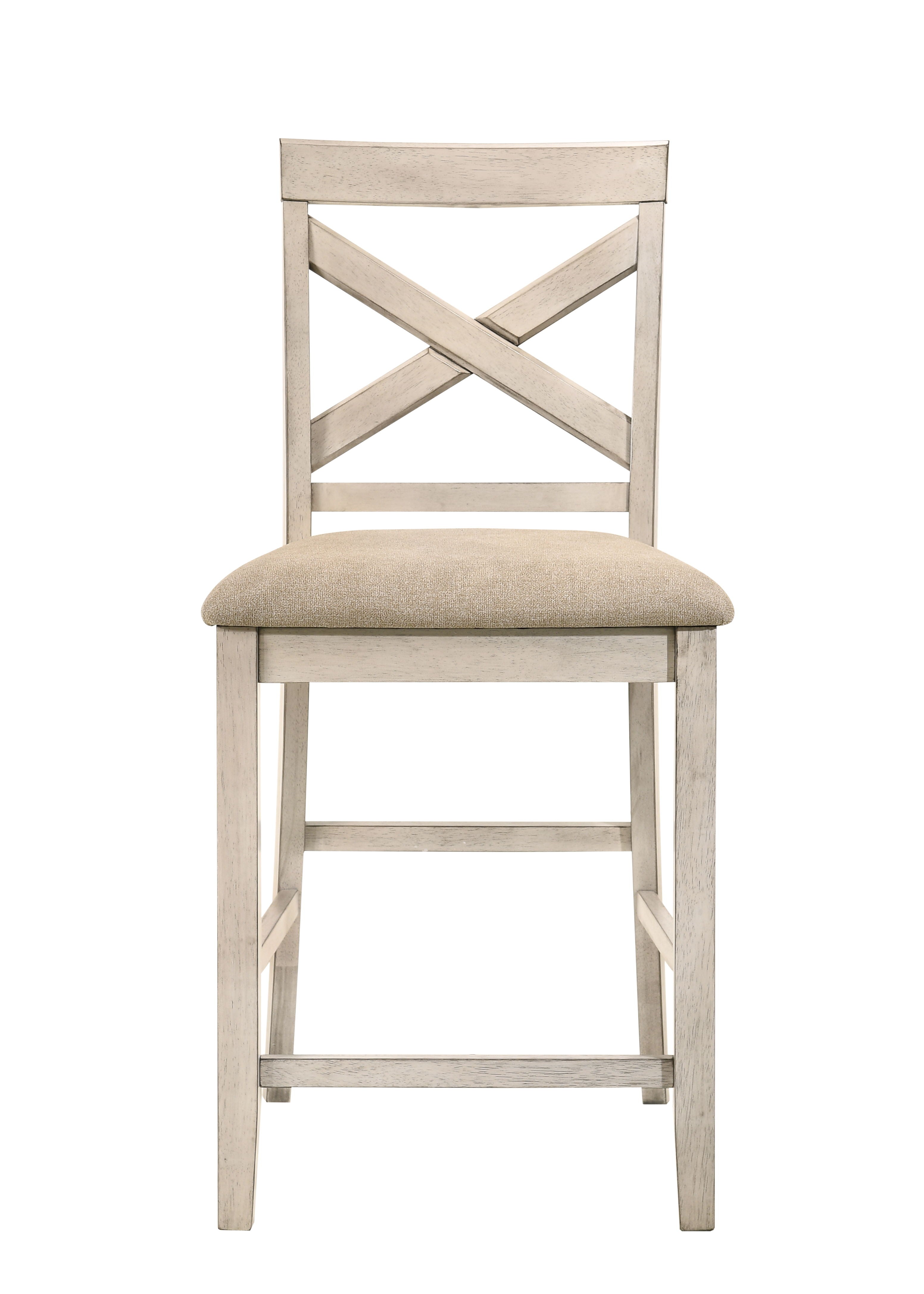 Somerset - Counter Chair (Set of 2) - Vintage White - Premium Chair Sets from New Classic - Just $237.50! Shop now at brett interiors