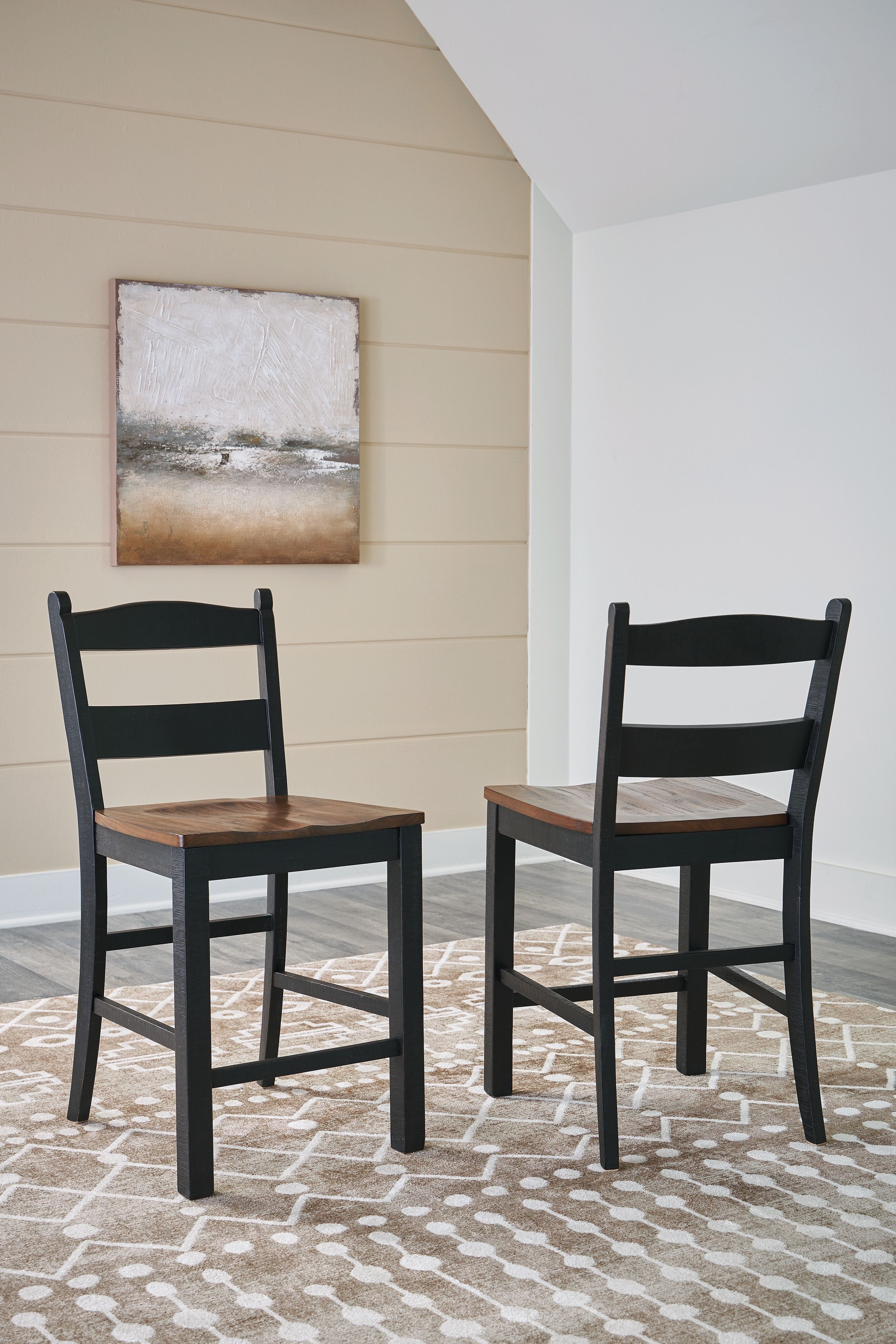 Valebeck - Black / Brown - Barstool (Set of 2) - Premium Stool Sets from Signature Design by Ashley® - Just $329.20! Shop now at brett interiors