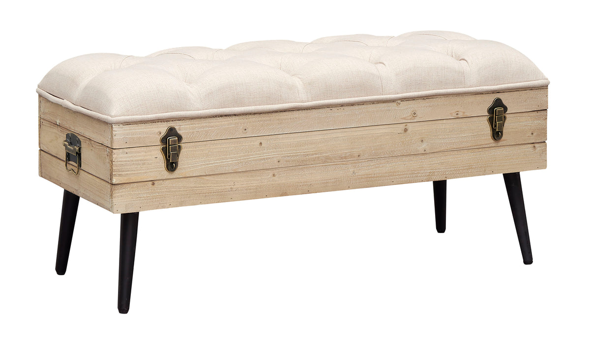 Monroe - Accent Storage Bench - Natural / Beige - Premium Storage Benches from Coast2Coast Home - Just $907.50! Shop now at brett interiors