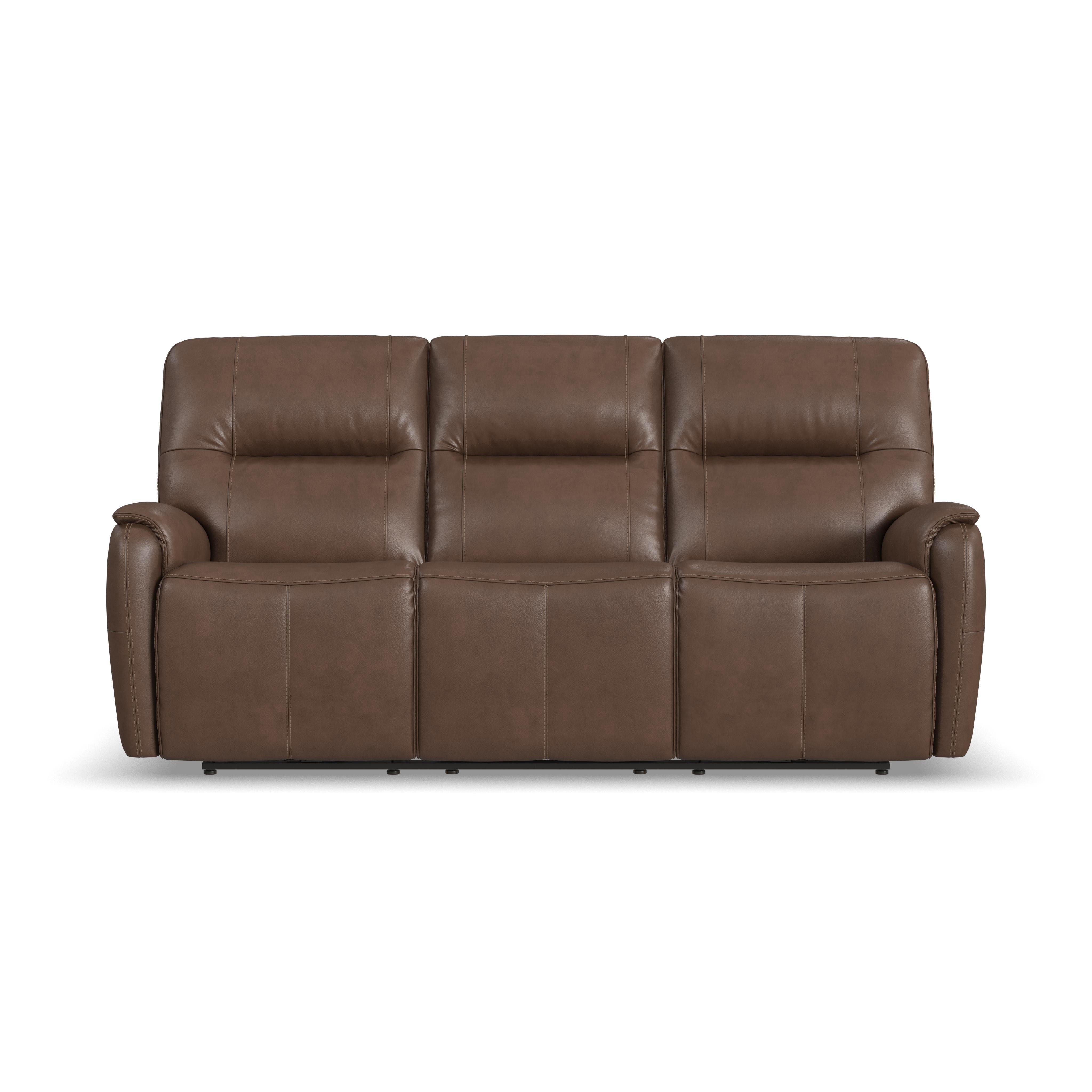 Wilson - Power Reclining Sofa With Power Headrests - Dark Brown - Premium Reclining Sofas from Flexsteel - Just $3187.50! Shop now at brett interiors