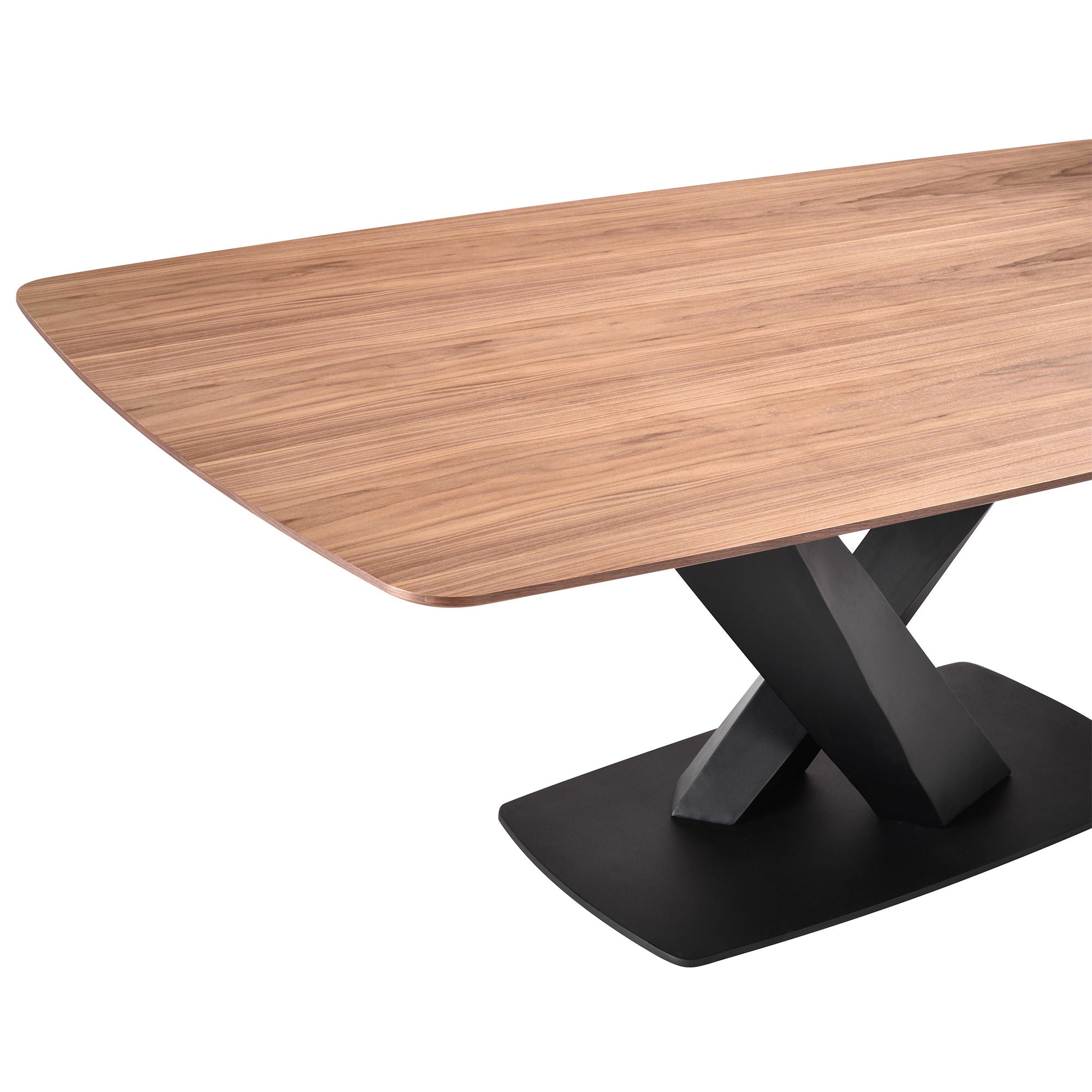 Everett - Contemporary Dining Table - Matte Black / Walnut - Premium Dining Tables from Armen Living - Just $1817.50! Shop now at brett interiors