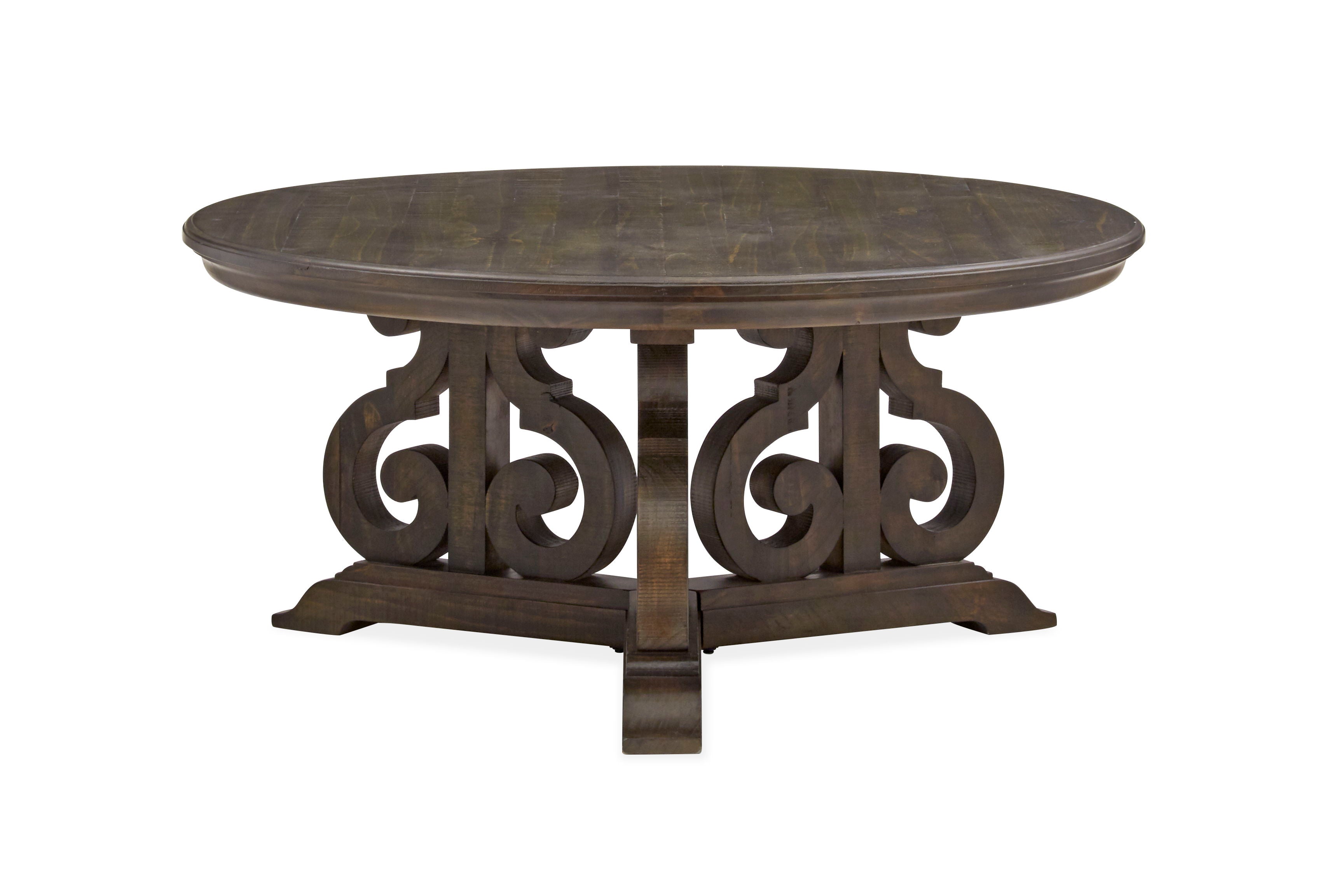 Bellamy - Round Cocktail Table - Dark Brown - Premium Cocktail Tables from Magnussen Furniture - Just $859! Shop now at brett interiors