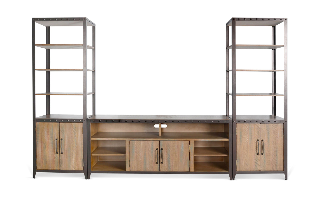 San Diego - Cabinet & Shelves Only - Dark Brown - Premium TV Stands from Sunny Designs - Just $526! Shop now at brett interiors