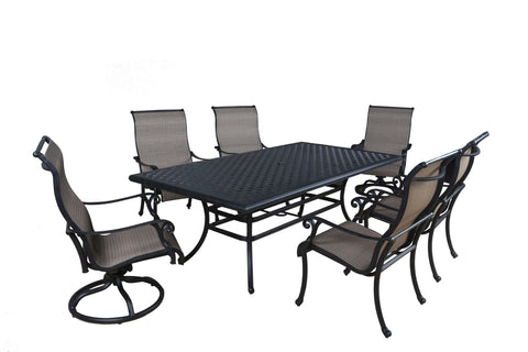 7 Piece Dining Set - Antique Bronze - Premium 7 Piece Outdoor Sets from Gather Craft - Just $4136! Shop now at brett interiors