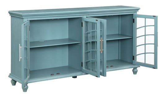 Tahoe - Four Door Credenza - Blue - Premium Credenzas from Coast2Coast Home - Just $3300! Shop now at brett interiors