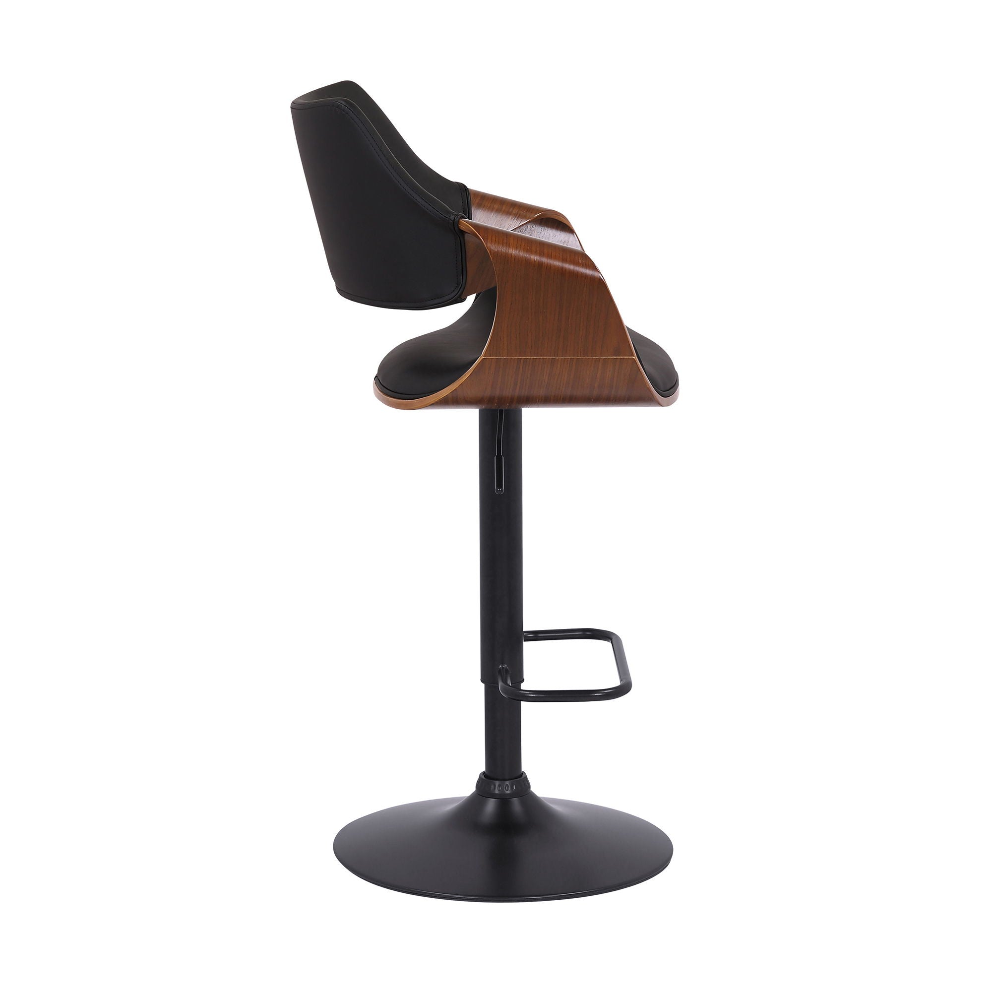 Aspen - Adjustable Bar Stool Black Base - Premium Adjustable Height from Armen Living - Just $262.50! Shop now at brett interiors