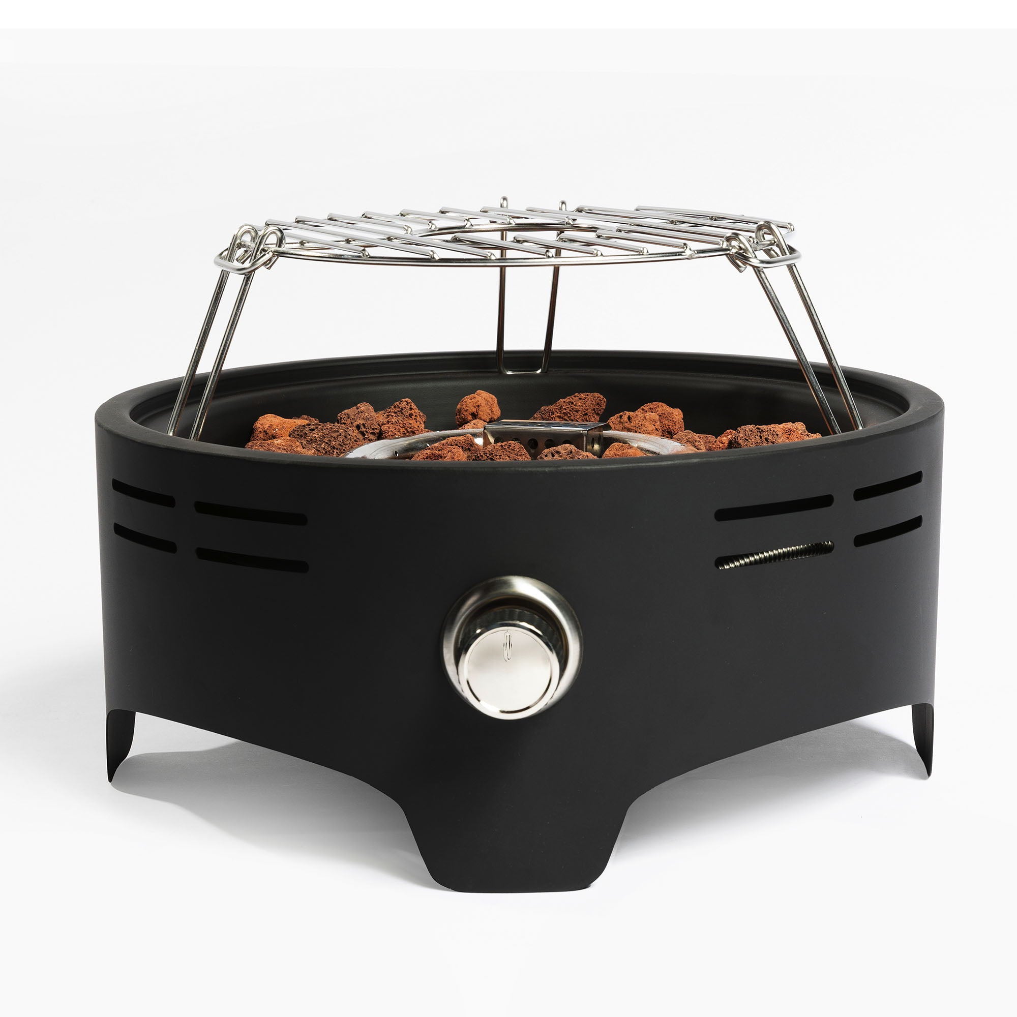 15" Outdoor Portable Propane Fire Pit, Camping Fire Pit With Cooking Support Tabletop Fire Pit With Quick Connect Regulator - Black - Premium Fire Pits from AS Outdoor Heating - Just $163! Shop now at brett interiors