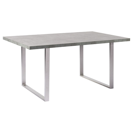 Fenton - Dining Table - Brushed Steel - Premium Dining Tables from Armen Living - Just $697.50! Shop now at brett interiors