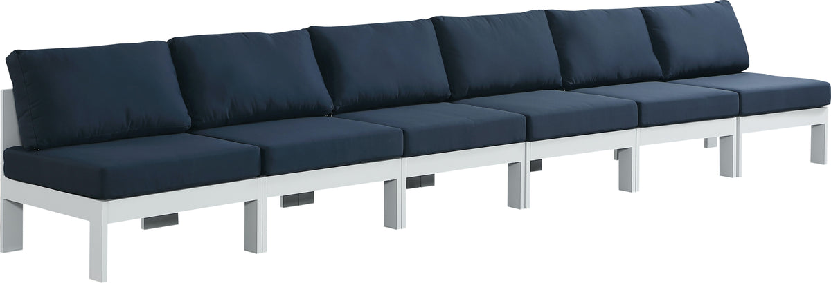 Nizuc - Outdoor Patio Modular Sofa Armless - Navy - Premium Sofas from Meridian Furniture - Just $5175! Shop now at brett interiors