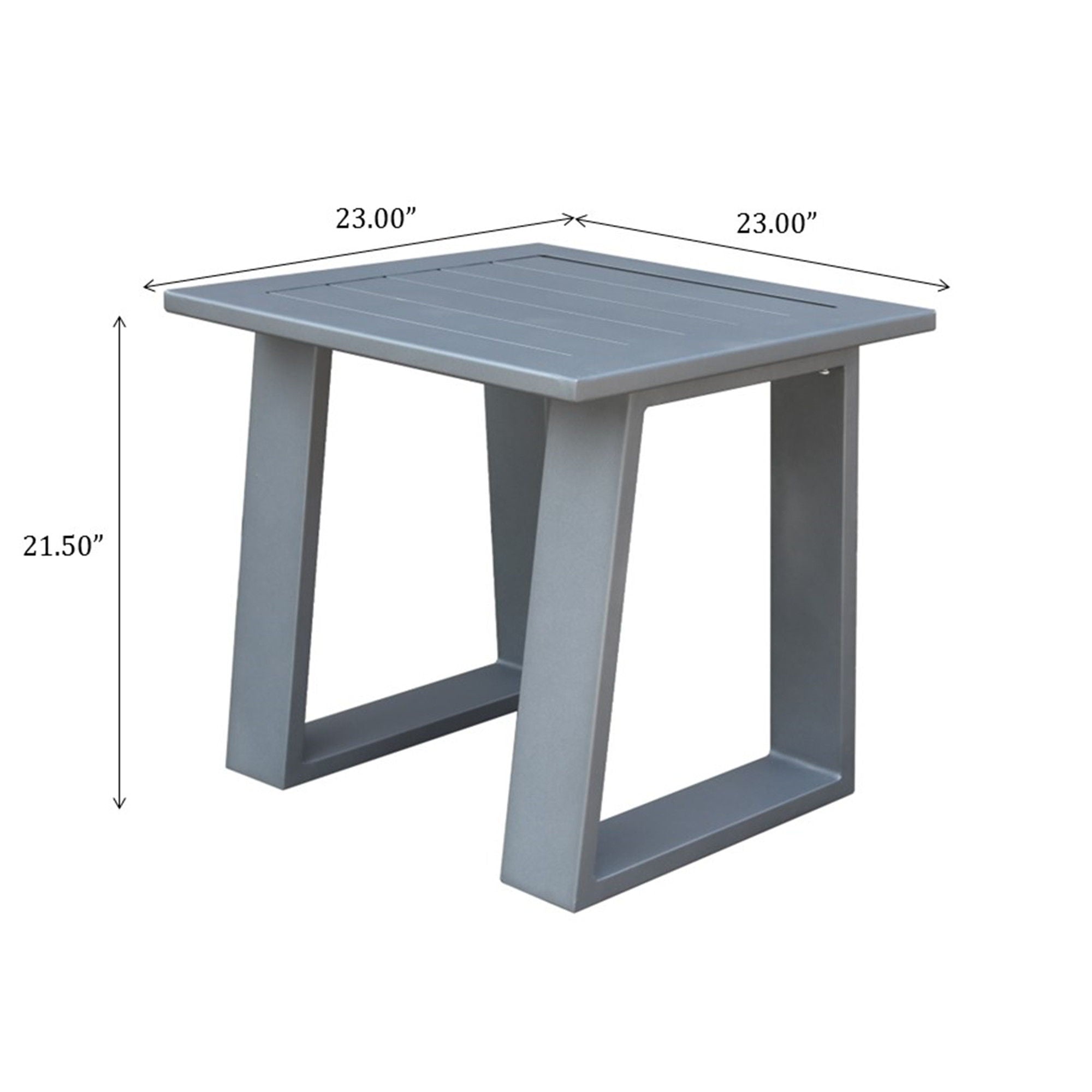 Outdoor Indoor Aluminum Square End Table/Side Table - Powdered Pewter - Premium End Tables from Gather Craft - Just $317! Shop now at brett interiors