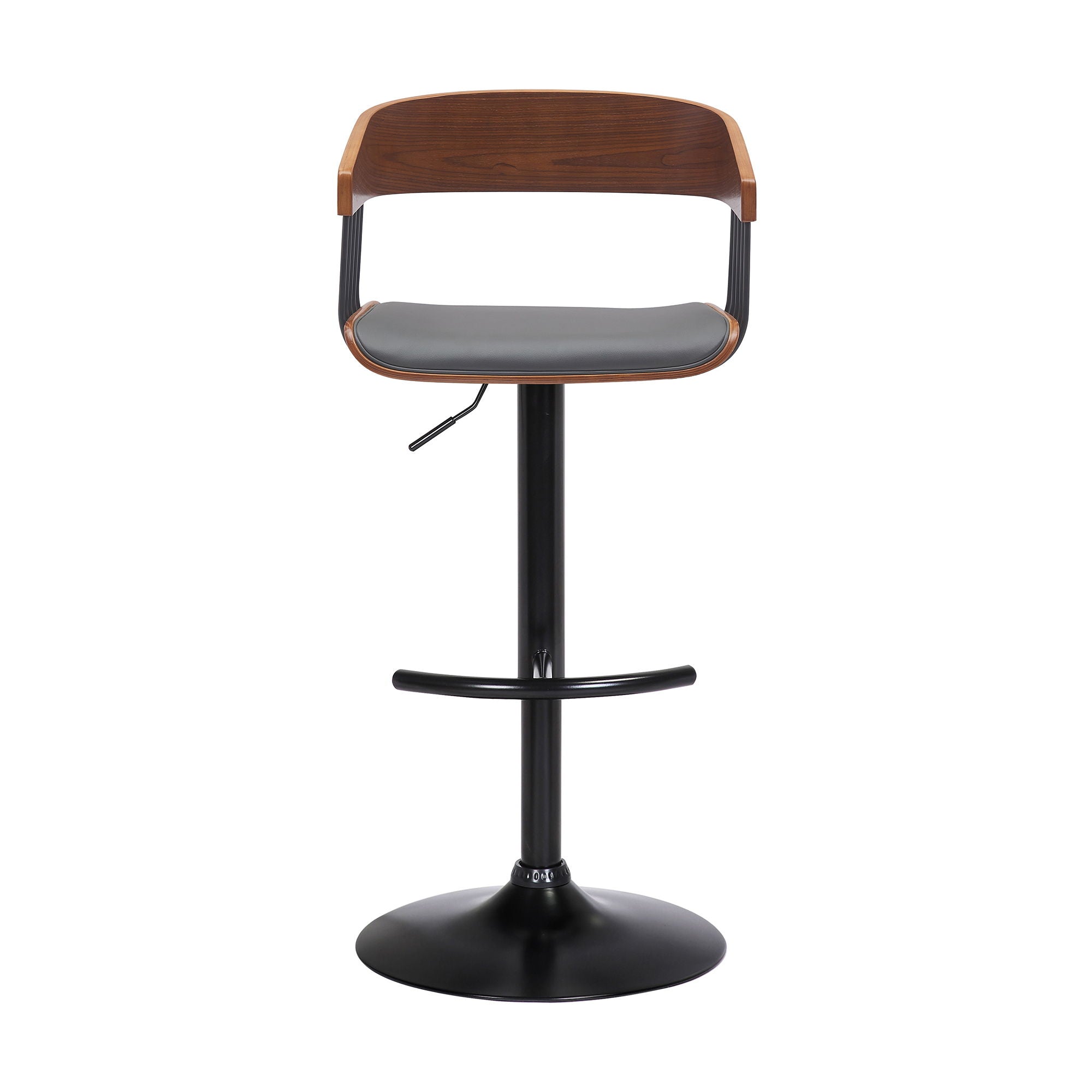 Larisa - Adjustable Walnut Wood Bar Stool - Premium Adjustable Height from Armen Living - Just $255! Shop now at brett interiors