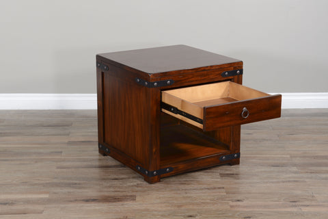 Santa Fe - 24" End Table - Dark Brown - Premium End Tables from Sunny Designs - Just $520! Shop now at brett interiors