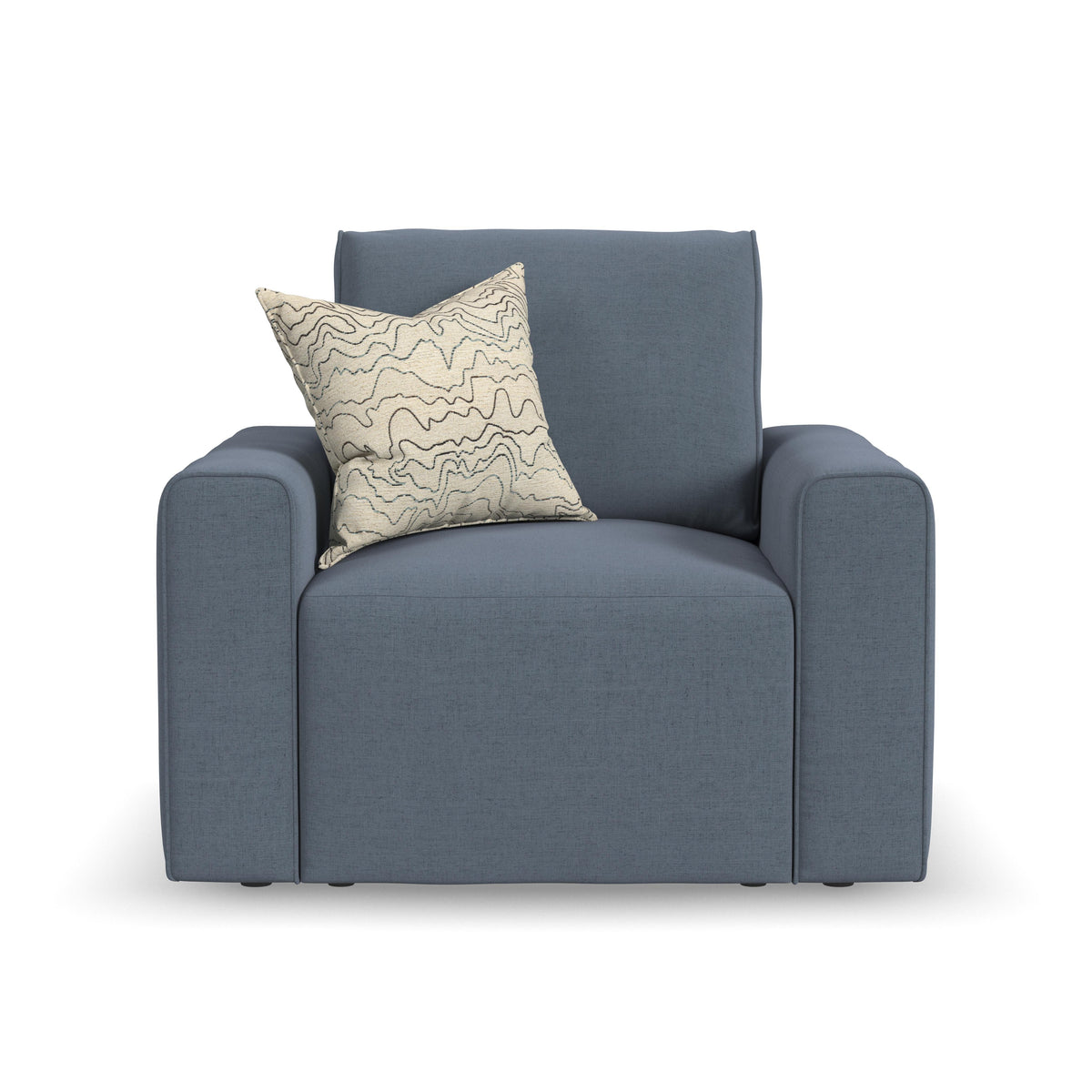 Dawson - Stationary Chair - Blue - Premium Arm Chairs from Flexsteel - Just $1012.50! Shop now at brett interiors