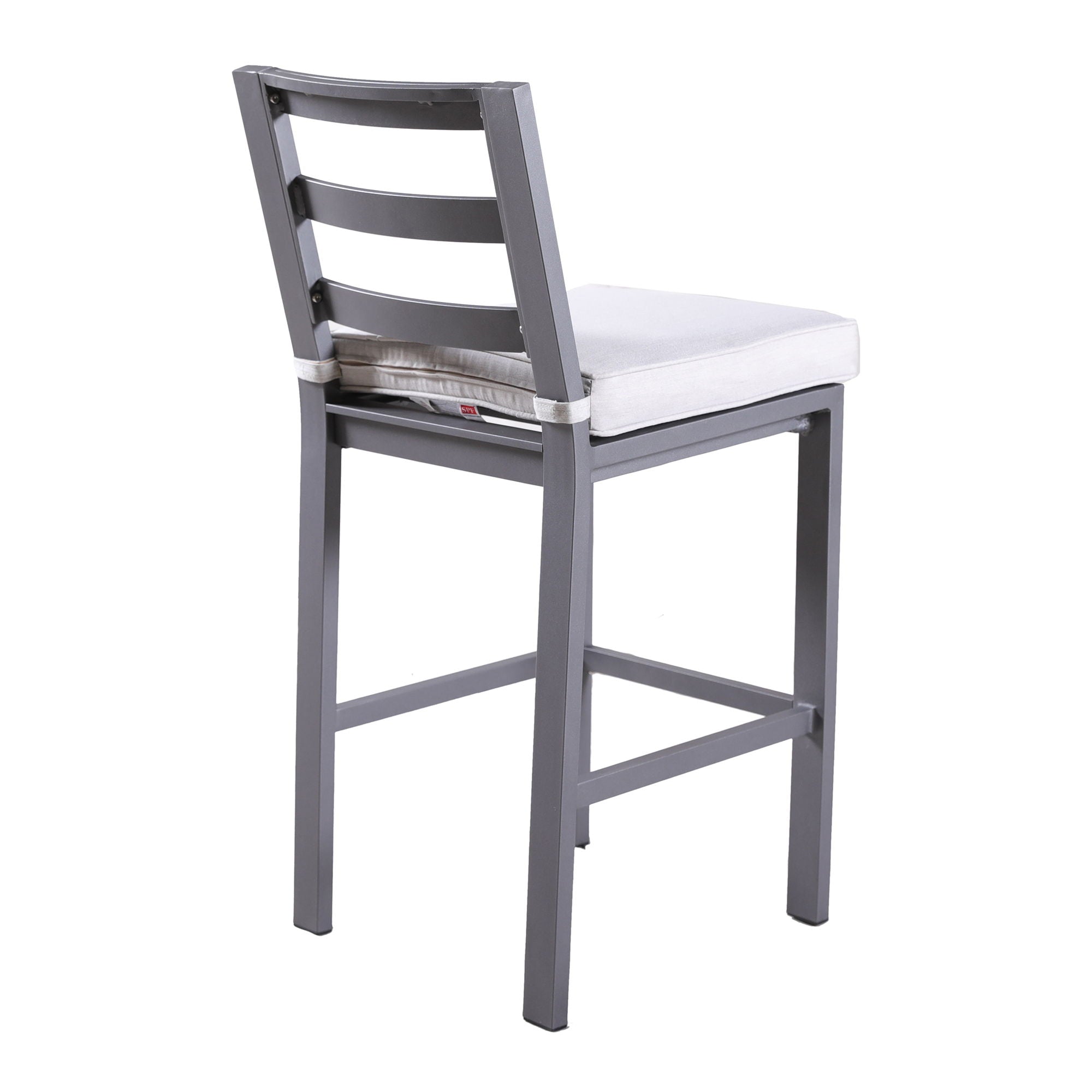 Outdoor Armless Aluminum Barstools With Cushion (Set of 2) - Pewter - Premium Stool Sets from Gather Craft - Just $811! Shop now at brett interiors