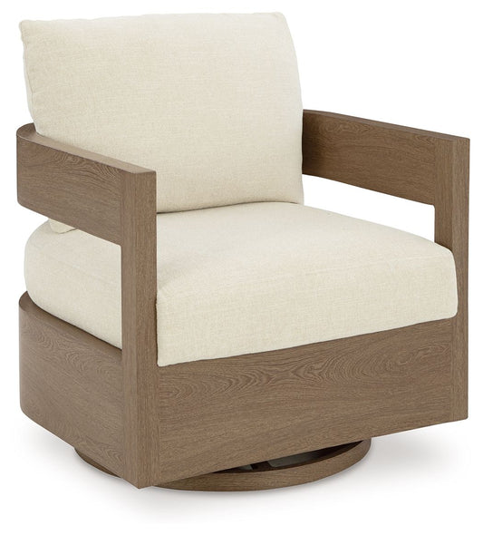 Serene Bay - Dark Brown / White - Swivel Glider Chair With Cushion - Premium Swivel Chairs from Signature Design by Ashley® - Just $1161.88! Shop now at brett interiors