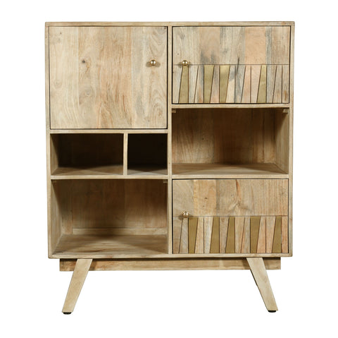 Tait - Three Door Tall Cabinet - Winston Natural - Premium Accent Cabinets from Coast2Coast Home - Just $2640! Shop now at brett interiors